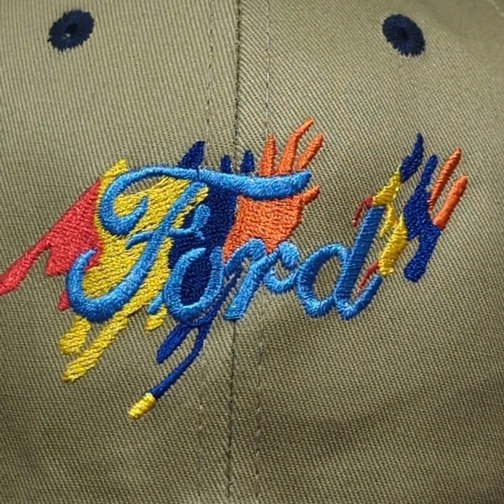 Ford Beige With Bright Logo Snapback Hat Adjustable Ball Cap